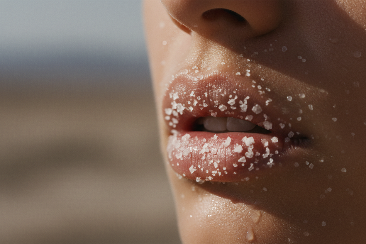 le sel dans la bouche